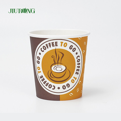 Cetak Logo Kustom Cangkir Kertas Dinding Tunggal 22oz Cangkir Sekali Pakai Biodegradable
