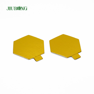 Polygon Food Grade Mini Disposable Cake Board Foil Paper 95 * 82mm
