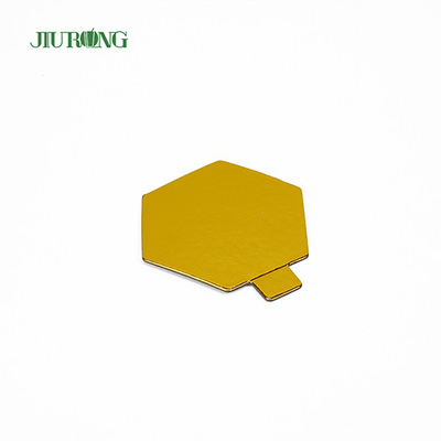 Polygon Food Grade Mini Disposable Cake Board Foil Paper 95 * 82mm