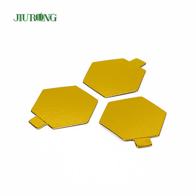 Polygon Food Grade Mini Disposable Cake Board Foil Paper 95 * 82mm