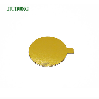 Papan Kue Sekali Pakai Kertas Emas Ramah Lingkungan 97 * 83mm Food Grade