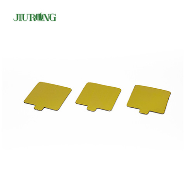 Papan Kue Persegi Panjang Emas MDF yang Dapat Digunakan Kembali Sekali Pakai 100 * 65mm Tahan Minyak