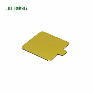 Papan Kue Persegi Panjang Emas MDF yang Dapat Digunakan Kembali Sekali Pakai 100 * 65mm Tahan Minyak
