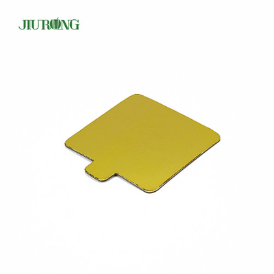 Papan Kue Persegi Panjang Emas MDF yang Dapat Digunakan Kembali Sekali Pakai 100 * 65mm Tahan Minyak