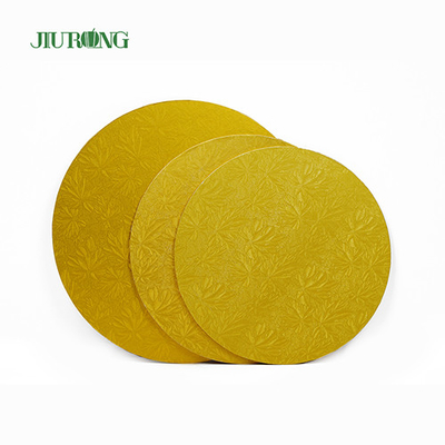Golden Round MDF Disposable Cake Board drum 24cm 9 inci OEM ODM