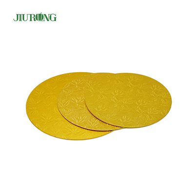 Golden Round MDF Disposable Cake Board drum 24cm 9 inci OEM ODM