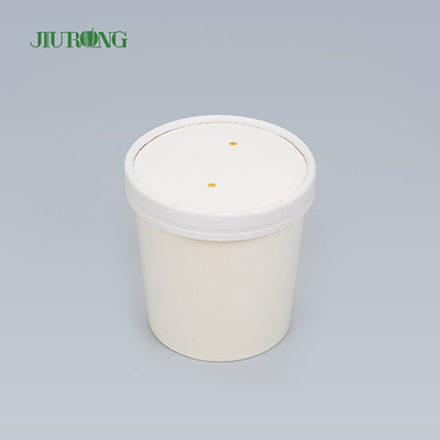 Mangkuk Kertas Es Krim Food Grade Kustom Microwave Safe 8 OZ Ramah Lingkungan