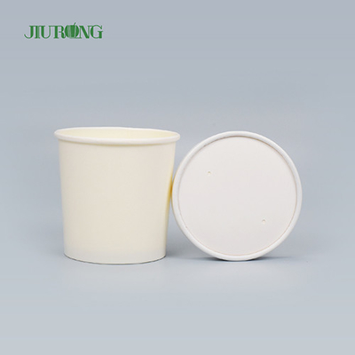 Mangkuk Kertas Es Krim Food Grade Kustom Microwave Safe 8 OZ Ramah Lingkungan