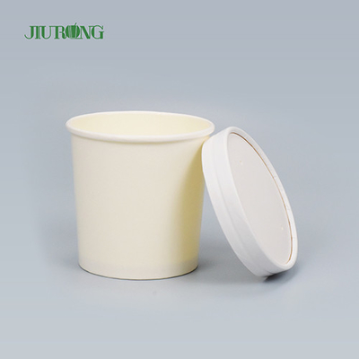 Mangkuk Kertas Es Krim Food Grade Kustom Microwave Safe 8 OZ Ramah Lingkungan