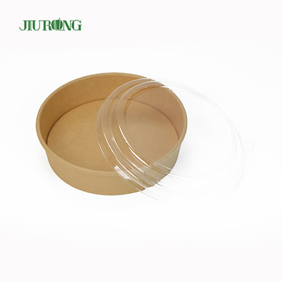 Mangkuk Kertas Biodegradable Microwavable 1100ml Tahan Minyak Dengan Tutup
