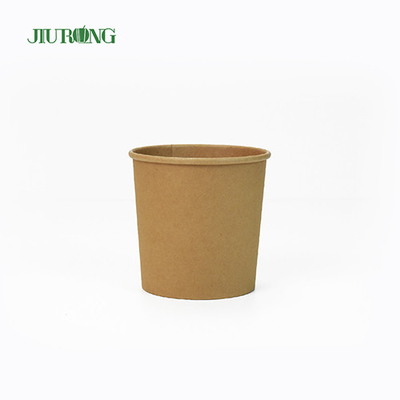 Mangkuk Kertas Kraft Sekali Pakai Biodegradable 26 OZ UV Coating Untuk Salad
