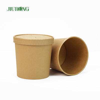 16 OZ Tableware Paper Cup Bowl Mangkuk Kertas Kecil Biodegradable Dengan Tutup