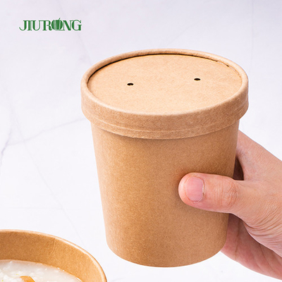 Mangkuk Kertas Biodegradable Sekali Pakai Dengan Tutup