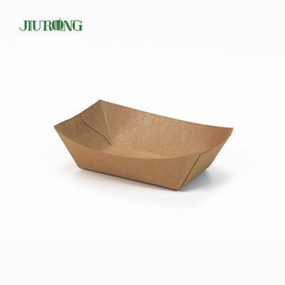 Kotak Makan Siang Kertas Sekali Pakai Bergelombang Pencetakan LOGO Kustom Biodegradable ODM
