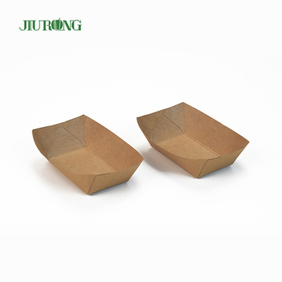 Kotak Makan Siang Kertas Sekali Pakai Bergelombang Pencetakan LOGO Kustom Biodegradable ODM