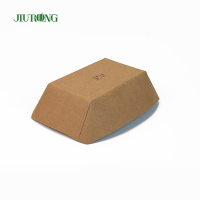 Kotak Makan Siang Kertas Sekali Pakai Bergelombang Pencetakan LOGO Kustom Biodegradable ODM