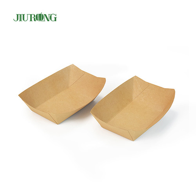 Baki Makanan Kertas Sekali Pakai Kraft Tahan Gemuk Biodegradable OEM ODM