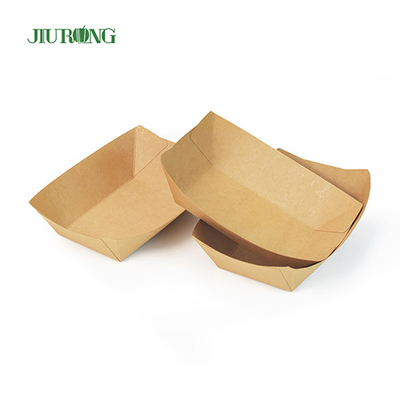 Baki Makanan Kertas Sekali Pakai Kraft Tahan Gemuk Biodegradable OEM ODM