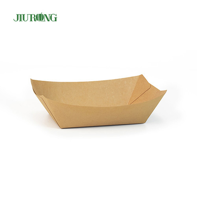 Baki Makanan Kertas Sekali Pakai Kraft Tahan Gemuk Biodegradable OEM ODM
