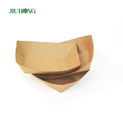 Baki Makanan Kertas Sekali Pakai Kraft Tahan Gemuk Biodegradable OEM ODM