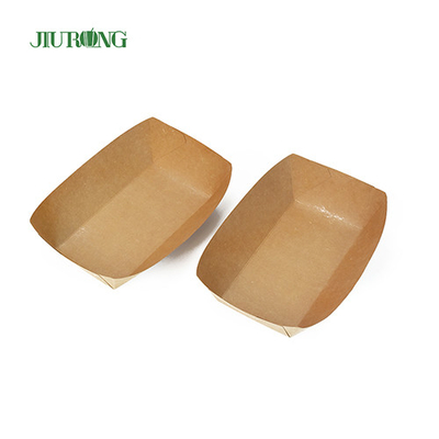 BSCI Custom Printed Biodegradable Paper Container Untuk Hot Dog Hamburger