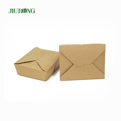 Kotak Wadah Kertas Biodegradable Ramah Lingkungan 800ml Logo Kustom