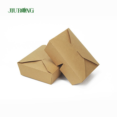 Kotak Wadah Kertas Biodegradable Ramah Lingkungan 800ml Logo Kustom