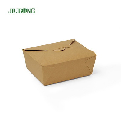 Jiurong Lipat Wadah Kertas Sekali Pakai Biodegradable Dengan Tutup