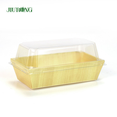 Kertas Wadah Makanan Biodegradable Daur Ulang Sushi Tray 180mm Untuk Toko Makanan