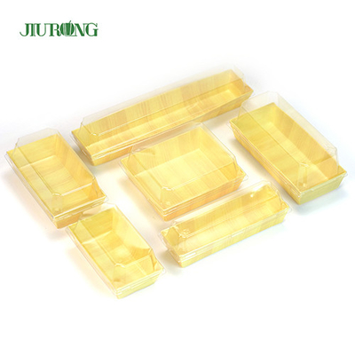 Kertas Wadah Makanan Biodegradable Daur Ulang Sushi Tray 180mm Untuk Toko Makanan