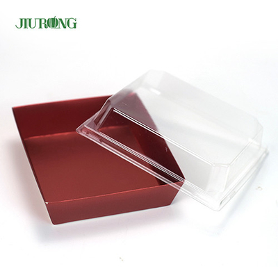 Wadah Kertas Biodegradable Sekali Pakai 300mm Sushi Paper Box Logo Disesuaikan