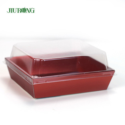 Wadah Kertas Biodegradable Sekali Pakai 300mm Sushi Paper Box Logo Disesuaikan