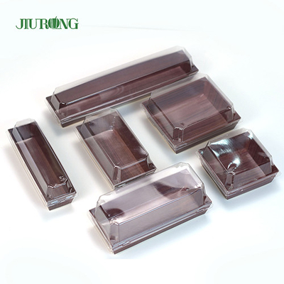 F Flute Kraft Paper Food Container Biodegradable PET Cover Warna CMYK