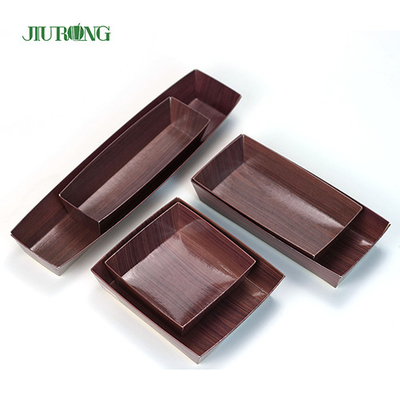F Flute Kraft Paper Food Container Biodegradable PET Cover Warna CMYK
