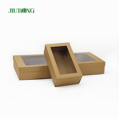 Wadah Takeaway Biodegradable Ramah Lingkungan 150mm Kertas bergelombang