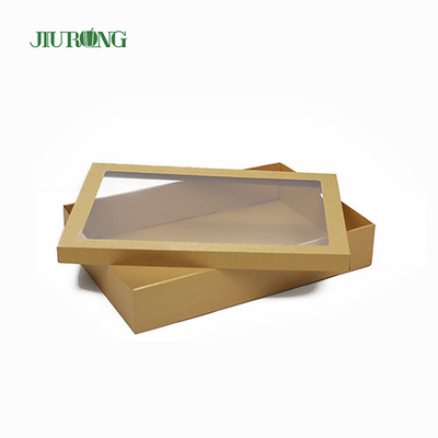 Wadah Pengiriman Makanan Biodegradable Ramah Lingkungan 900ml Kertas Kraft