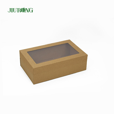 Wadah Makanan Takeaway Biodegradable Jendela Tunggal Ramah Lingkungan 2100ml