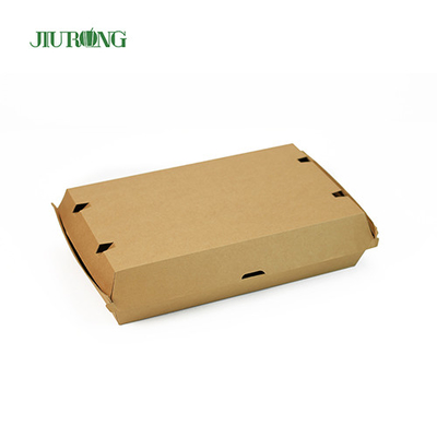 2100ml Kemasan Takeaway Ramah Lingkungan Food Grade kertas kotak makan siang kraft