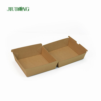 Kemasan Takeaway Ramah Lingkungan Lidah Tunggal Kertas Kraft Daur Ulang 1600ml