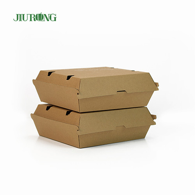Kemasan Takeaway Ramah Lingkungan Lidah Tunggal Kertas Kraft Daur Ulang 1600ml