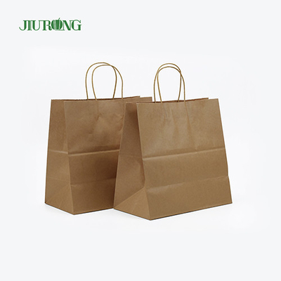 Take Away SOS Kraft Kantong Kertas Biodegradable BSCI yang dapat didaur ulang disetujui