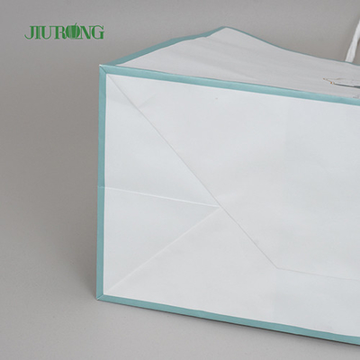 280mm Kantong Kertas Daur Ulang Kraft Putih Biodegradable Dengan Pegangan