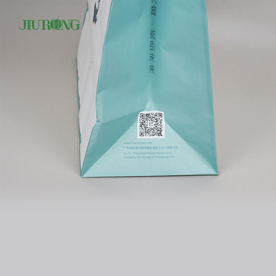280mm Kantong Kertas Daur Ulang Kraft Putih Biodegradable Dengan Pegangan