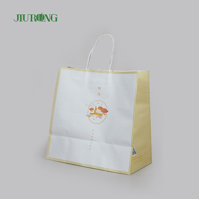 Hadiah Ramah Lingkungan Kantong Kertas Biodegradable 350mm Dengan Menangani Roti