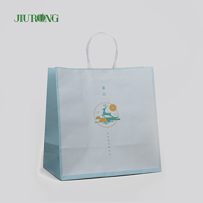 Kantong kertas kraft kustom tahan air Biodegradable Ramah lingkungan 320mm