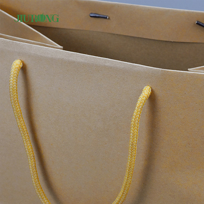 Tas Kertas Biodegradable Takeaway Tinggi 320mm Tas Kraft Ramah Lingkungan