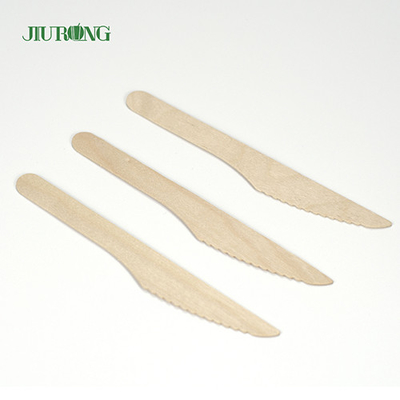 Bambu Biodegradable Peralatan Makan Sendok Garpu Sekali Pakai Garpu Kayu Set 95mm