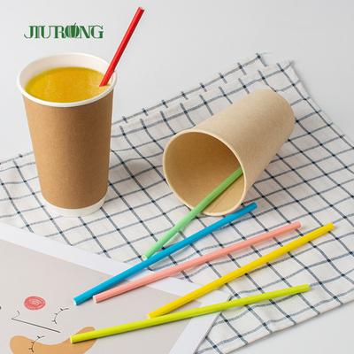 Jerami Kertas Biodegradable Kustom Untuk Minuman Kopi Dapat Ditekuk 150mm