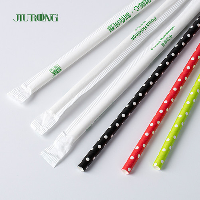 U Shape Paper Drink Sedotan Food Grade Biodegrad Dibungkus Secara Individual