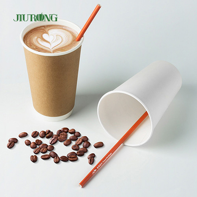 Jerami Kertas Biodegradable Lurus Kustom Untuk Makanan Cepat Saji LFGB